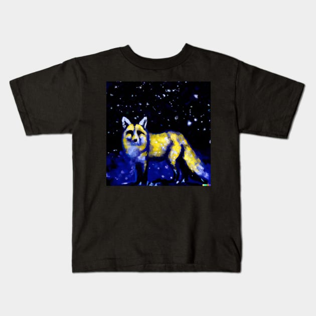 Dark Fox Kids T-Shirt by Siddharth k 